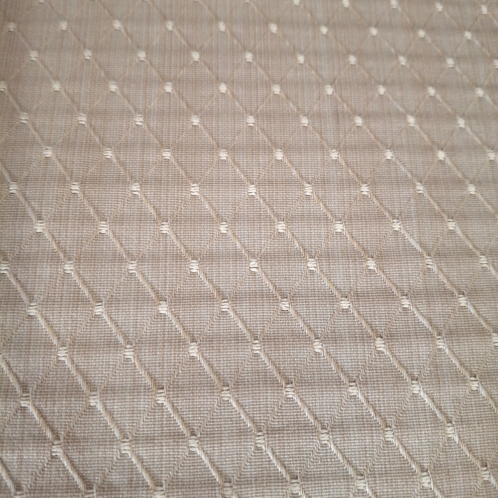 FABRIC #1346 - Home Decor - Neutral Tan Woven Diamond Print Remnant - 2 pieces